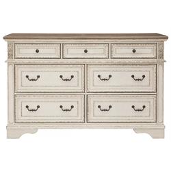 Realyn Two-Tone Chipped White Dresser B743-31 Image