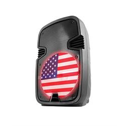 12" US Flag Emblazoned Bluetooth Speaker & Stand XFLAGUS Image
